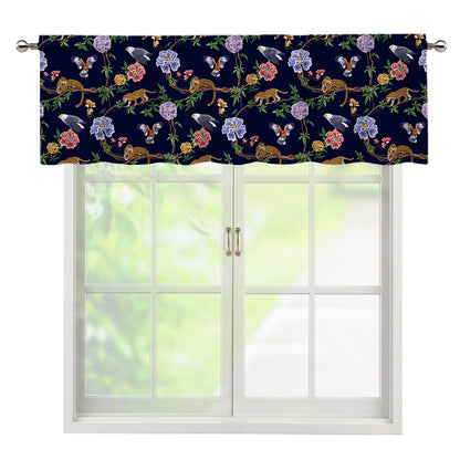 Eagle And Jaguar Pattern Print Window Valance