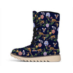Eagle And Jaguar Pattern Print Winter Boots