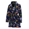 Eagle And Jaguar Pattern Print Women's Bathrobe