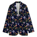 Eagle And Jaguar Pattern Print Women's Cotton Blazer