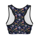 Eagle And Jaguar Pattern Print Women's Sports Bra