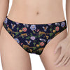 Eagle And Jaguar Pattern Print Women's Thong