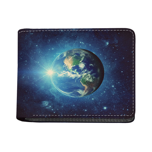 Earth And Space Print Bifold Wallet