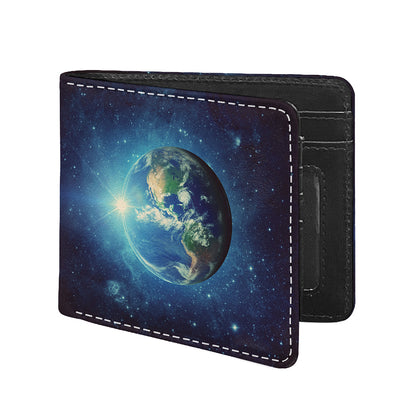 Earth And Space Print Bifold Wallet