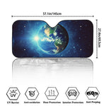 Earth And Space Print Car Windshield Sun Shade