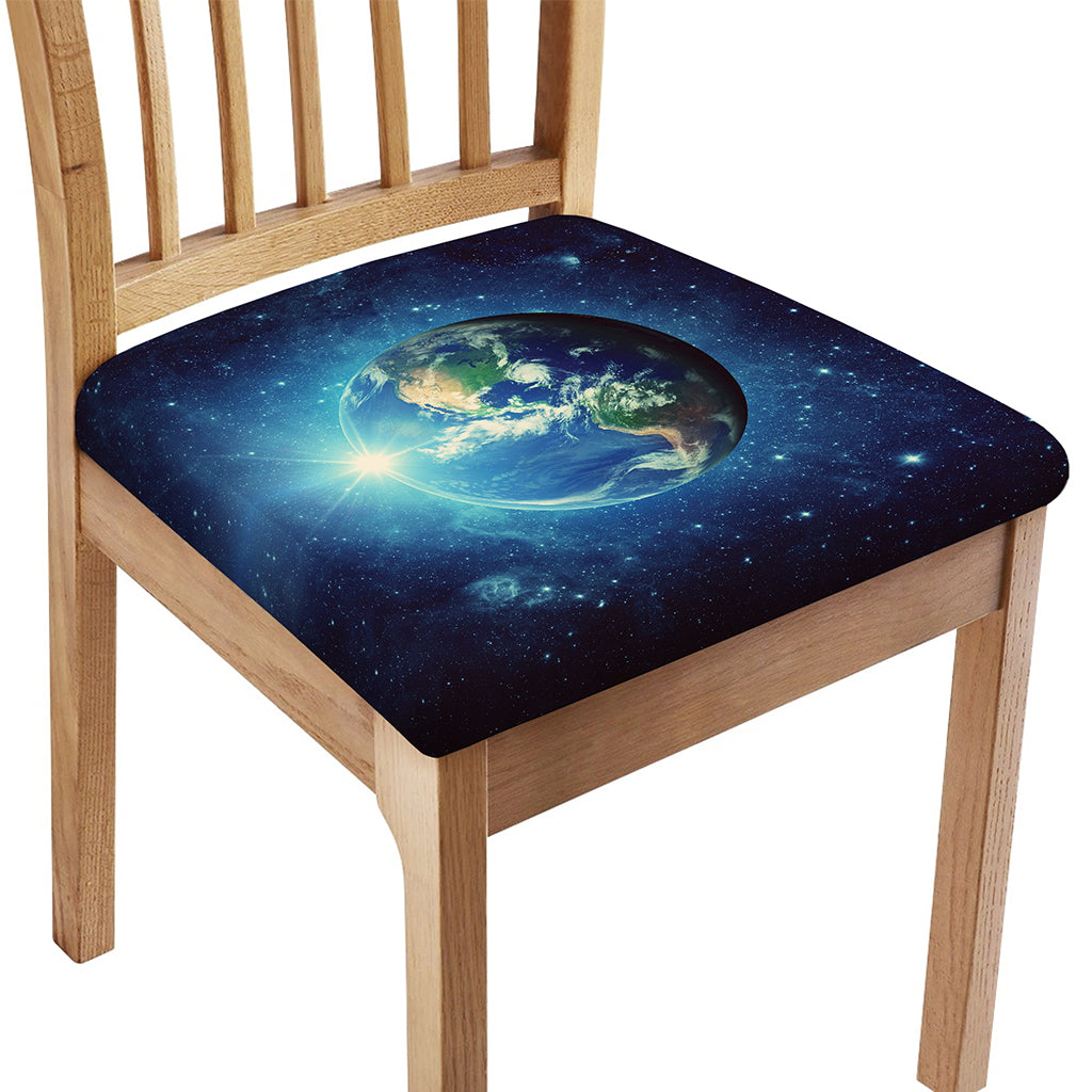 Earth And Space Print Chair Cushion Cover