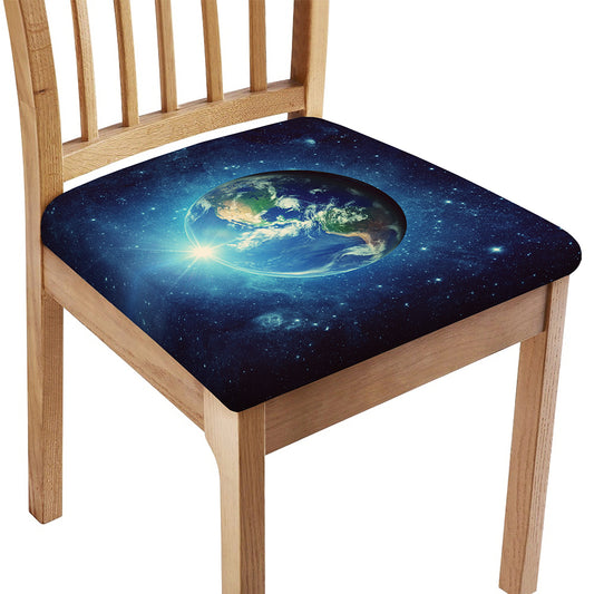Earth And Space Print Chair Cushion Cover