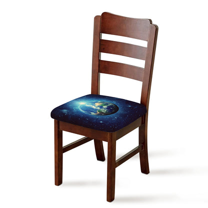 Earth And Space Print Chair Cushion Cover