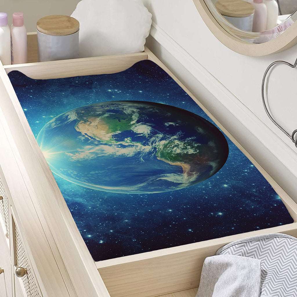 Earth And Space Print Changing Pad Cover