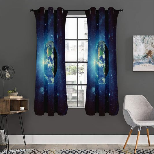 Earth And Space Print Curtain