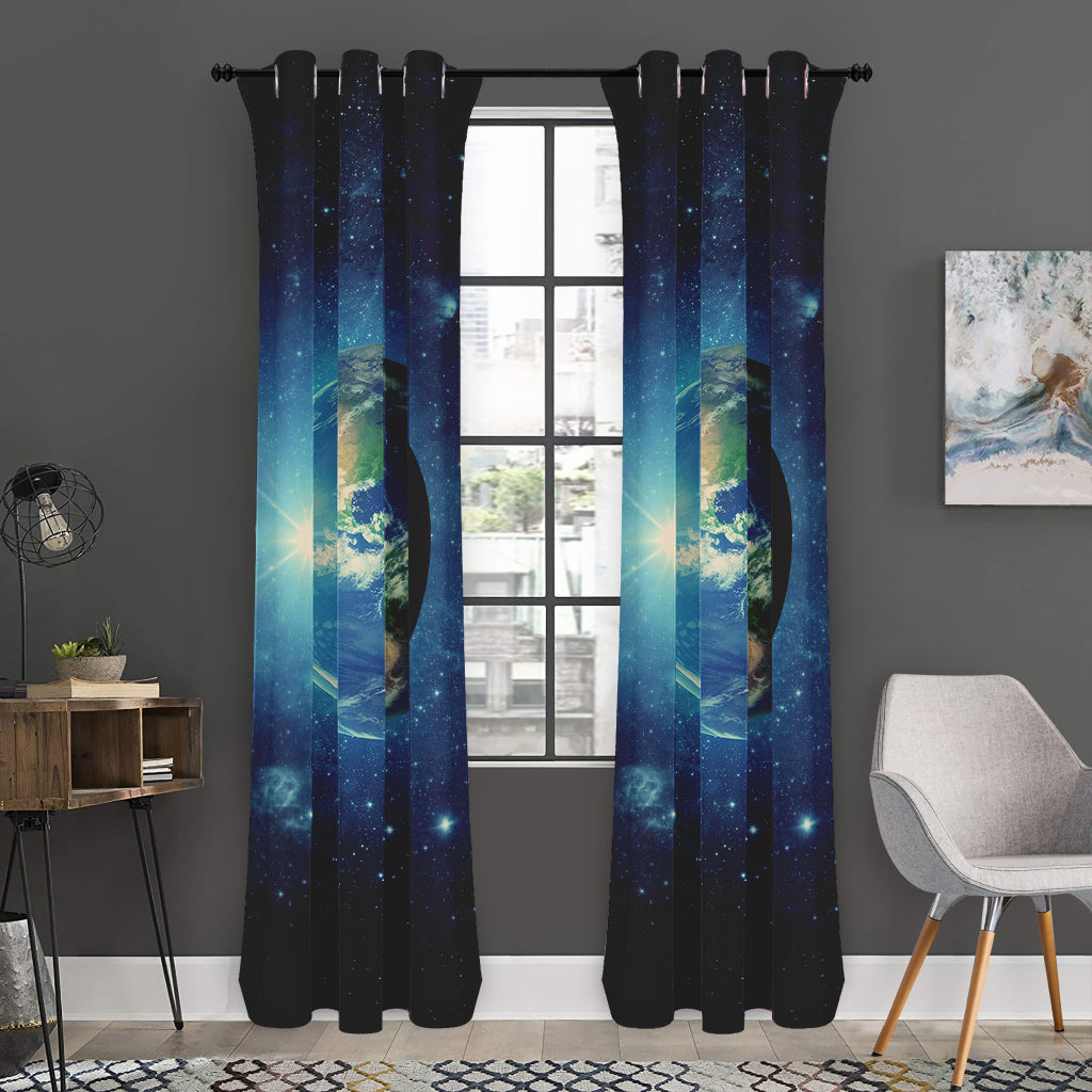 Earth And Space Print Curtain