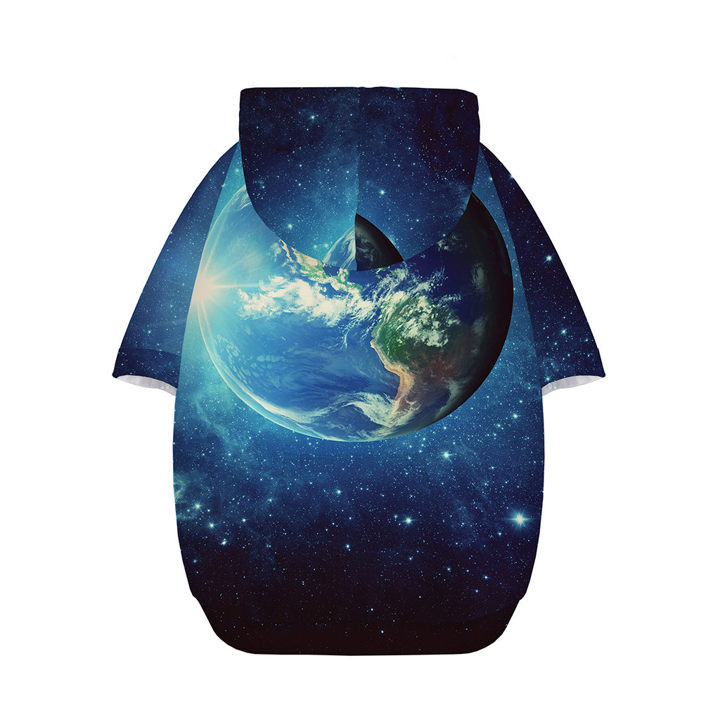Earth And Space Print Dog Zip Up Hoodie