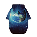 Earth And Space Print Dog Zip Up Hoodie