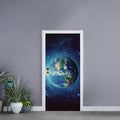 Earth And Space Print Door Sticker