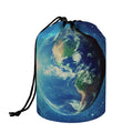 Earth And Space Print Drawstring Makeup Bag