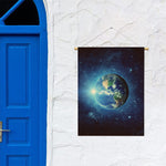Earth And Space Print Garden Flag