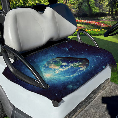 Earth And Space Print Golf Cart Seat Cover