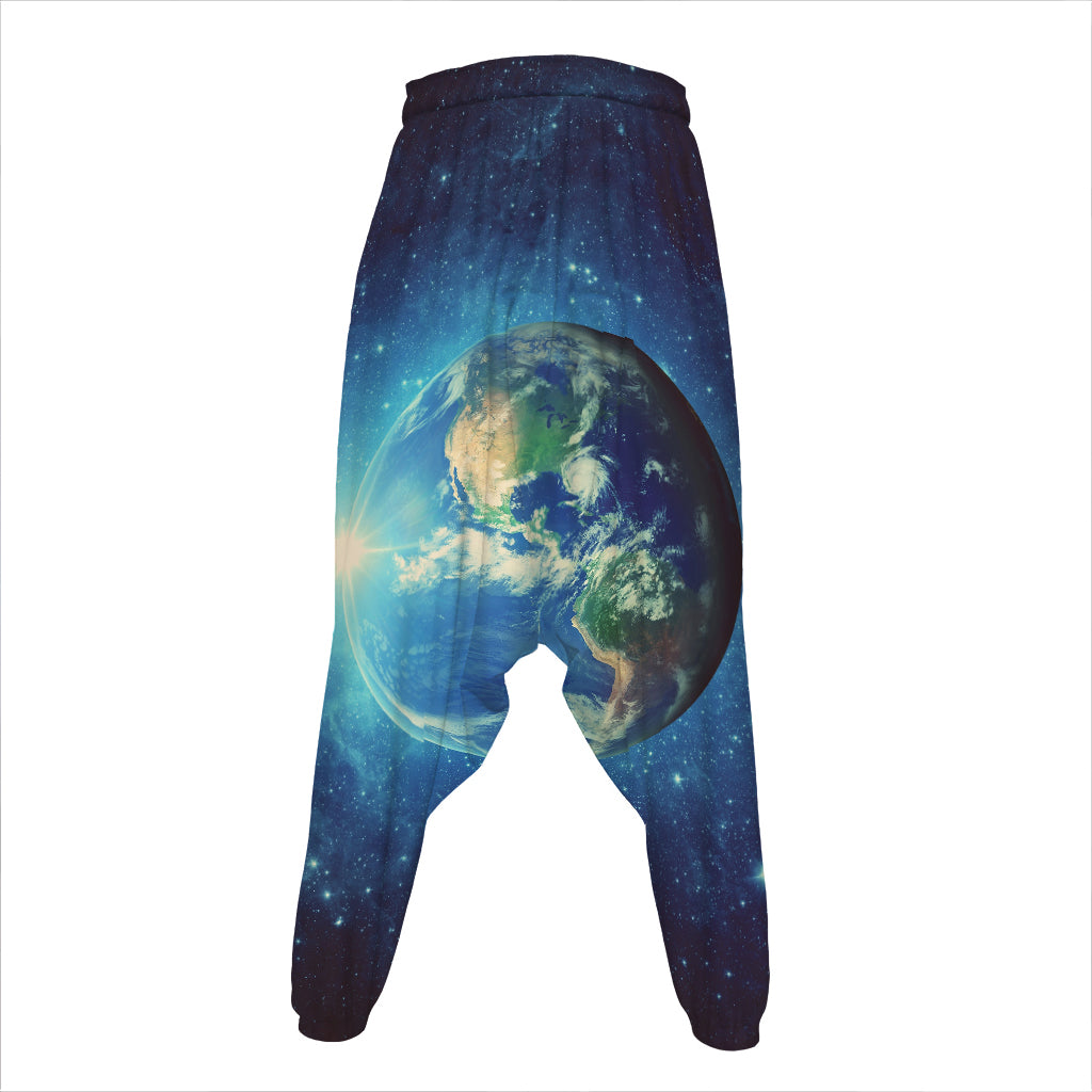 Earth And Space Print Hammer Pants
