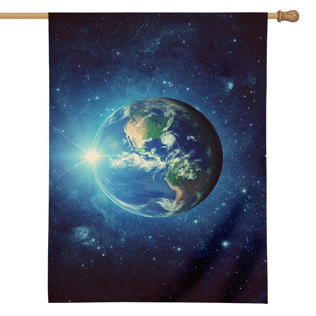 Earth And Space Print House Flag