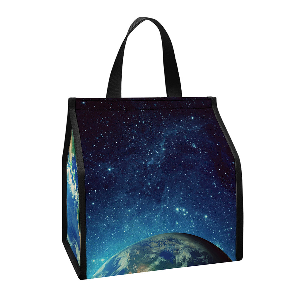 Earth And Space Print Insulated Lunch Tote