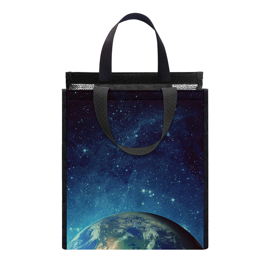 Earth And Space Print Insulated Lunch Tote