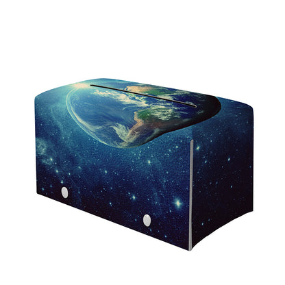 Earth And Space Print Leather Tissue Box Cover