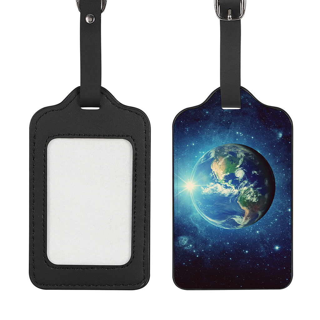 Earth And Space Print Luggage Tag