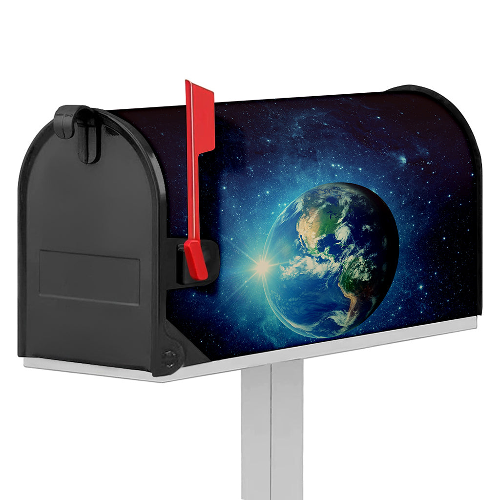 Earth And Space Print Mailbox Cover