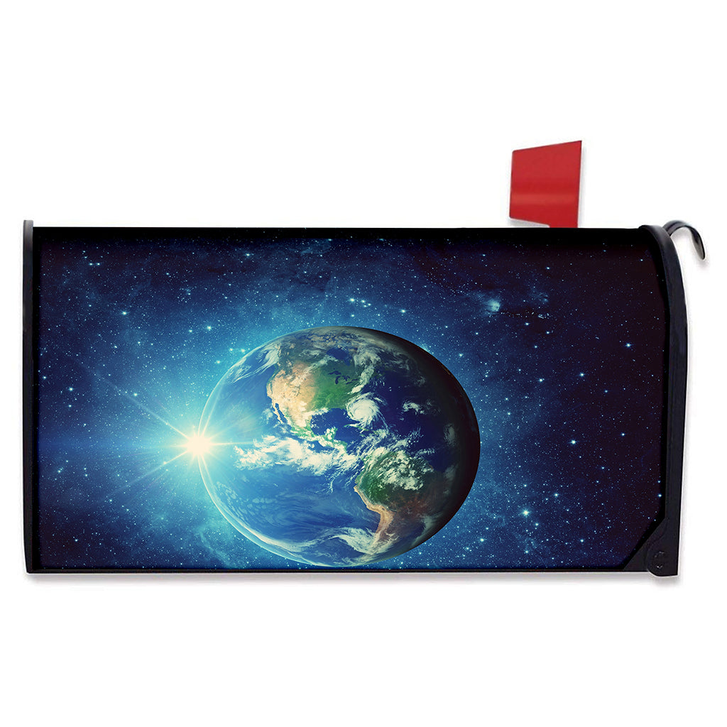 Earth And Space Print Mailbox Cover