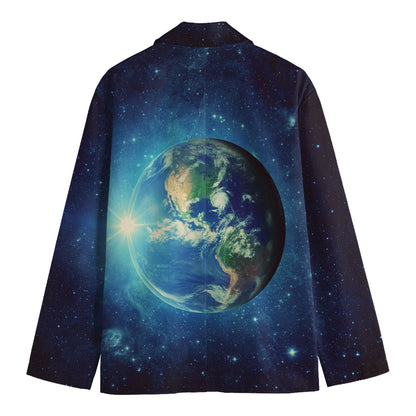 Earth And Space Print Men's Blazer