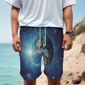 Earth And Space Print Men's Cargo Shorts