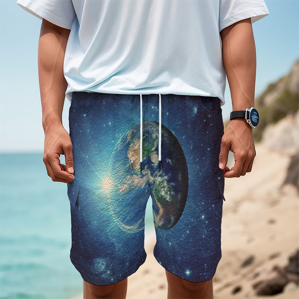 Earth And Space Print Men's Cargo Shorts