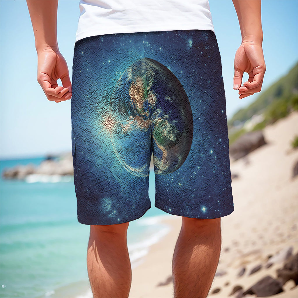 Earth And Space Print Men's Cargo Shorts