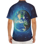 Earth And Space Print Men's Deep V-Neck Shirt