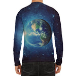 Earth And Space Print Men's Long Sleeve Rash Guard