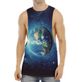 Earth And Space Print Men's Muscle Tank Top