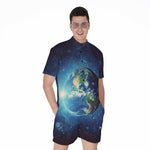 Earth And Space Print Men's Rompers