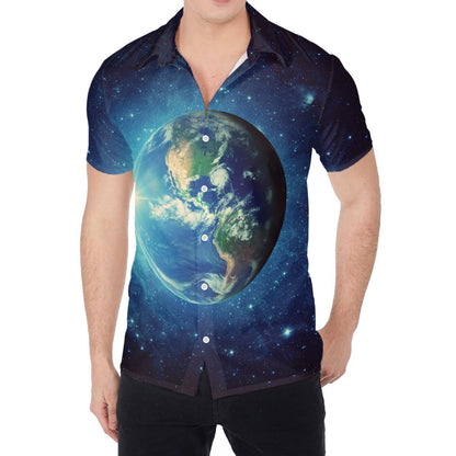 Earth And Space Print Men's Shirt
