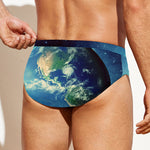 Earth And Space Print Men's Swim Briefs