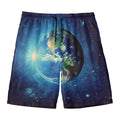 Earth And Space Print Men's Swim Trunks