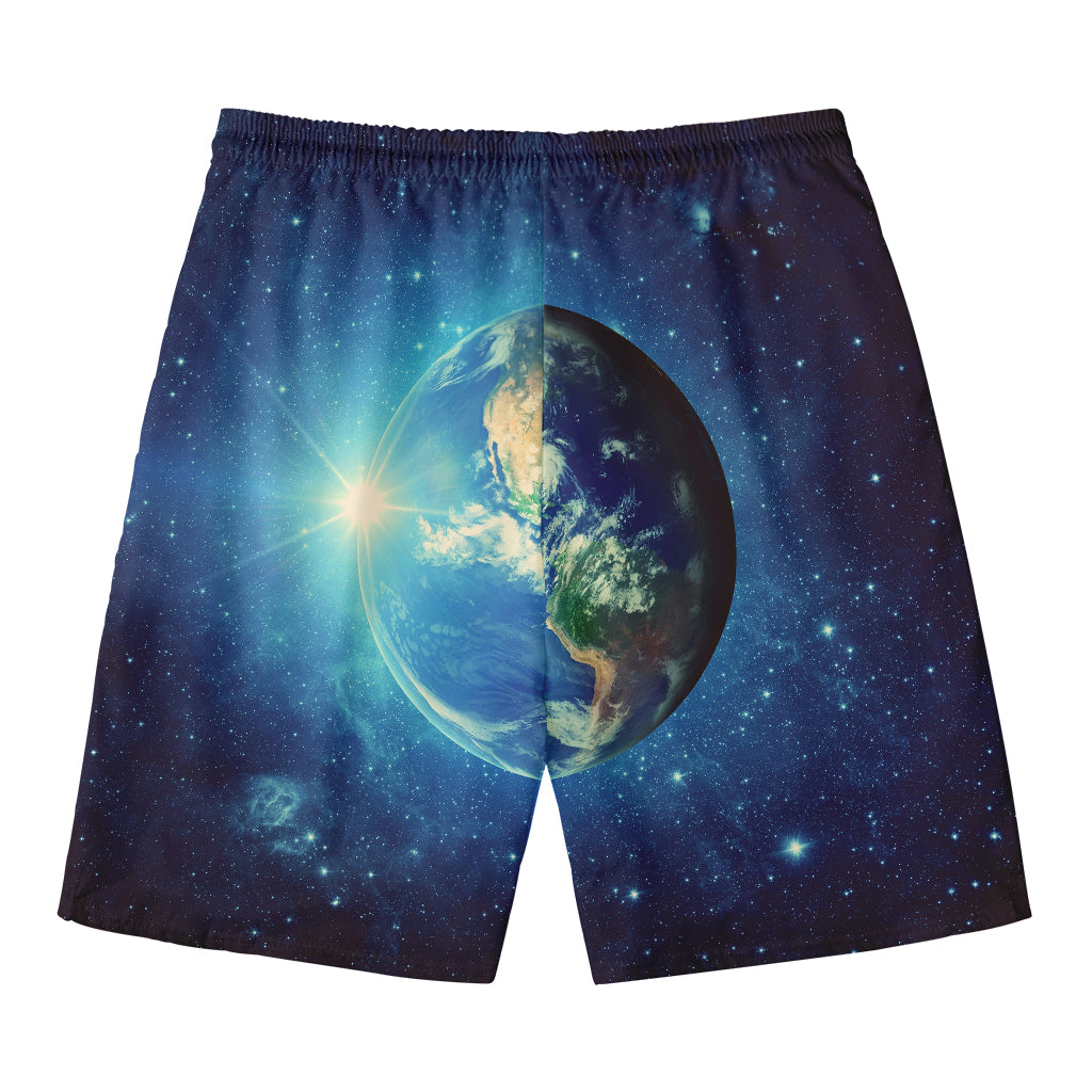 Earth And Space Print Men's Swim Trunks