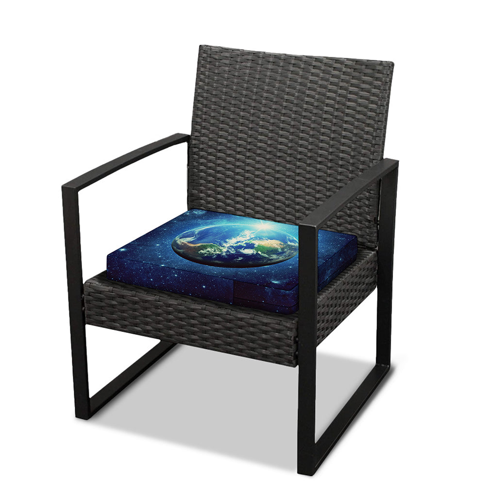 Earth And Space Print Outdoor Seat Cushion Cover