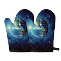 Earth And Space Print Oven Mitts