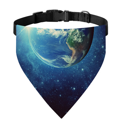 Earth And Space Print Over The Collar Dog Bandana
