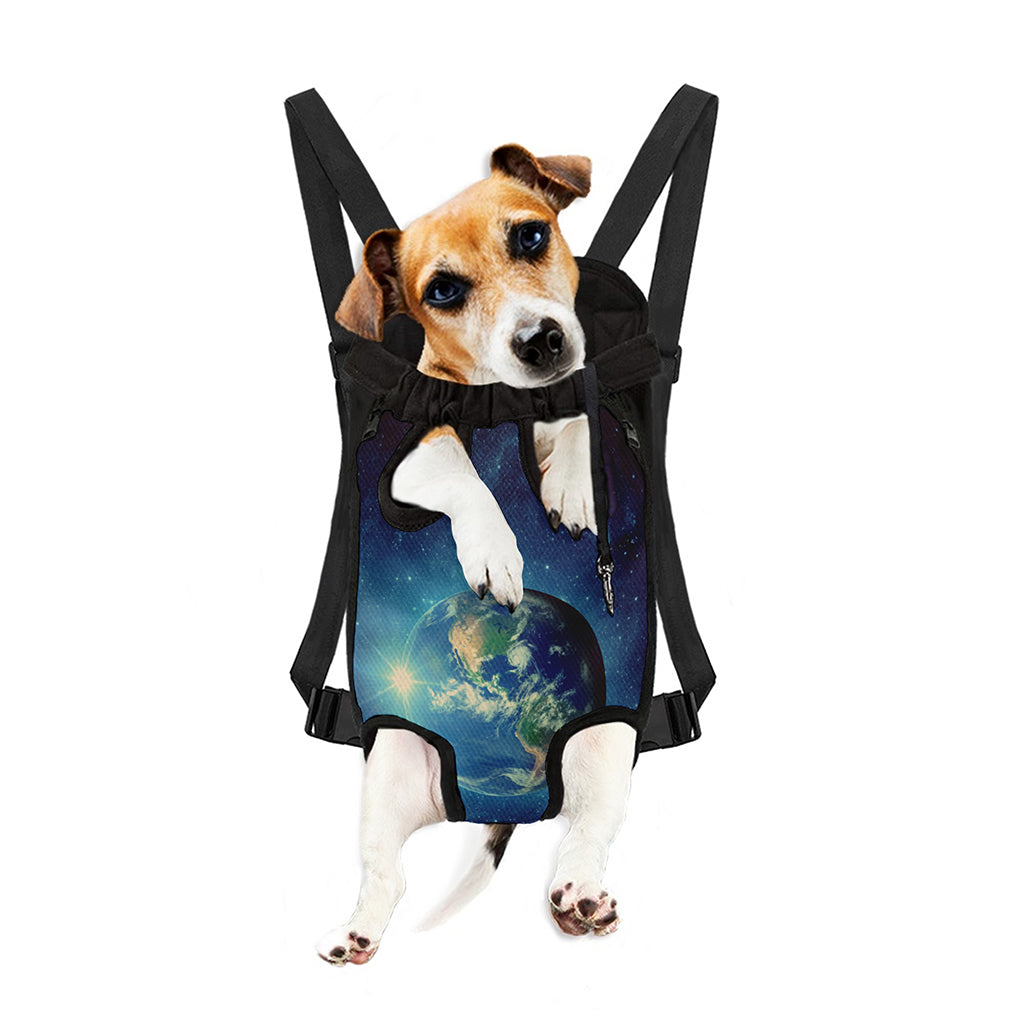Earth And Space Print Pet Carrier Backpack
