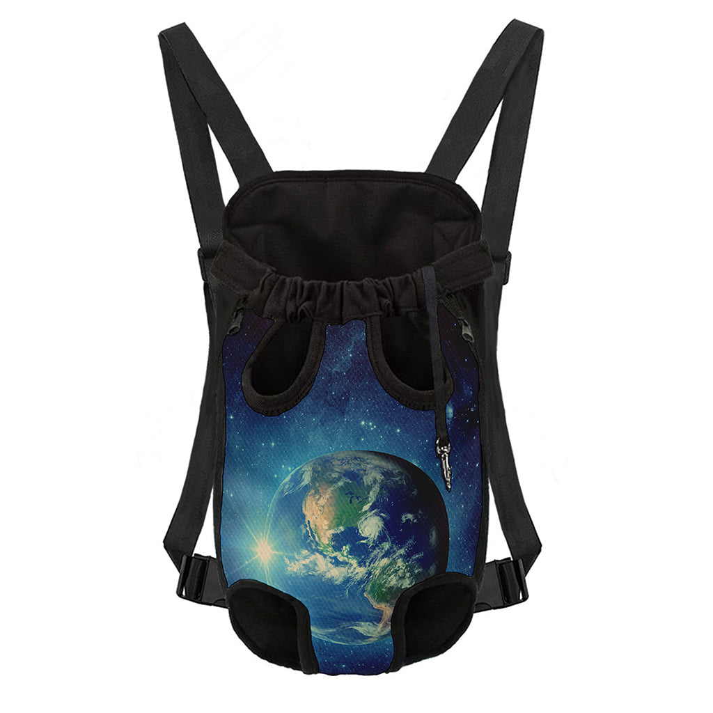 Earth And Space Print Pet Carrier Backpack