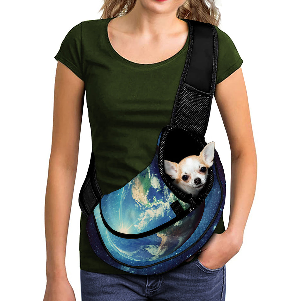 Earth And Space Print Pet Sling Carrier