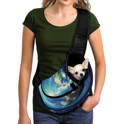 Earth And Space Print Pet Sling Carrier