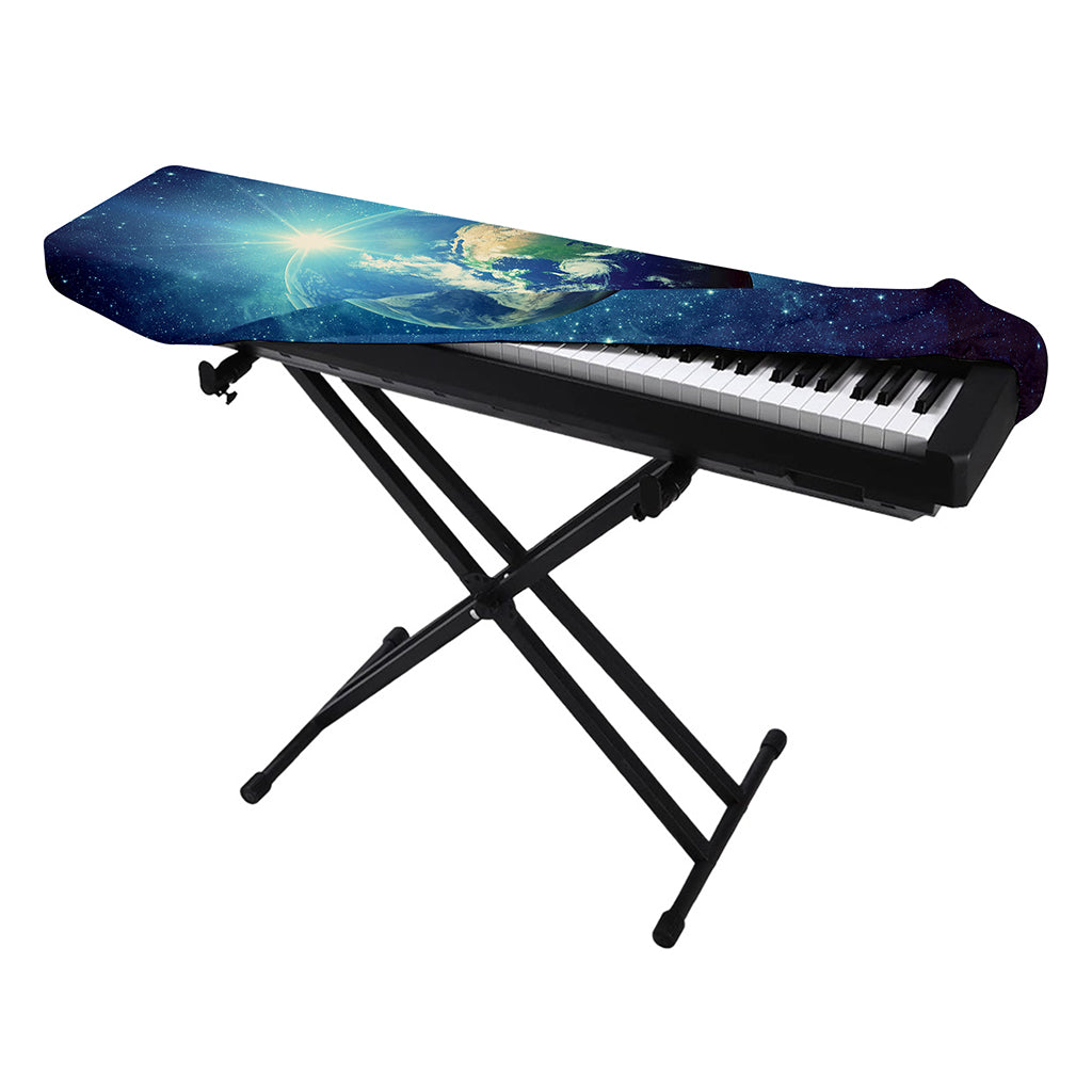 Earth And Space Print Piano Keyboard Cover