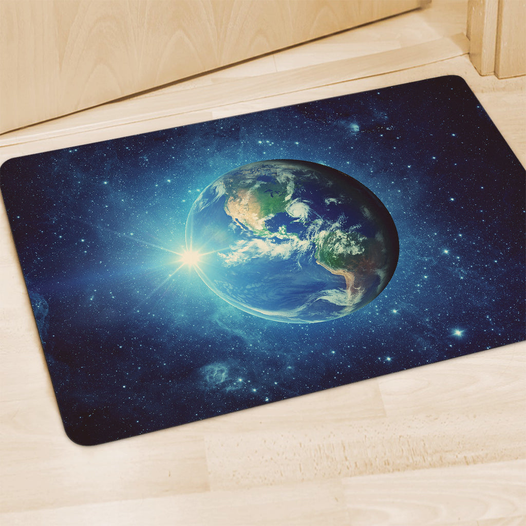 Earth And Space Print Polyester Doormat